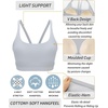 image:imageRUNNING GIRL Sports Bras for WomenLight Impact Molded Cup Strap Sports Bra with Sewn in PadsBest for AC CupAgrey