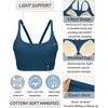image:imageRUNNING GIRL Sports Bras for WomenLight Impact Molded Cup Strap Sports Bra with Sewn in PadsBest for AC CupAnavy Blue