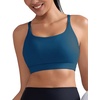 image:imageRUNNING GIRL Sports Bras for WomenLight Impact Molded Cup Strap Sports Bra with Sewn in PadsBest for AC CupAnavy Blue