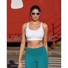 image:imageRUNNING GIRL Sports Bras for WomenLight Impact Molded Cup Strap Sports Bra with Sewn in PadsBest for AC CupBwhite