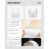 image:imageRUNNING GIRL Sports Bras for WomenLight Impact Molded Cup Strap Sports Bra with Sewn in PadsBest for AC CupBwhite