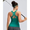 image:imageRUNNING GIRL Tank Tops with Built in BrasWorkout Racerback Tank Tops for Women Athletic Yoga TopAgreen
