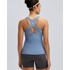 image:imageRUNNING GIRL Tank Tops with Built in BrasWorkout Racerback Tank Tops for Women Athletic Yoga TopAlight Blue