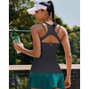 image:imageRUNNING GIRL Tank Tops with Built in BrasWorkout Racerback Tank Tops for Women Athletic Yoga TopBdark Grey