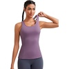 image:imageRUNNING GIRL Tank Tops with Built in BrasWorkout Racerback Tank Tops for Women Athletic Yoga TopBdeep Purple