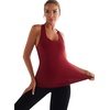 image:imageRUNNING GIRL Tank Tops with Built in BrasWorkout Racerback Tank Tops for Women Athletic Yoga TopBwinedred