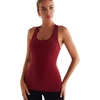 image:imageRUNNING GIRL Tank Tops with Built in BrasWorkout Racerback Tank Tops for Women Athletic Yoga TopBwinedred
