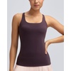 image:imageRUNNING GIRL Workout Tank Tops for Women with Built in BraGym Athletic Yoga Tops Tight Square Neck Sleeveless ShirtsDeep Purple