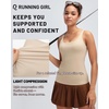 image:imageRUNNING GIRL Workout Tank Tops for Women with Built in BraGym Athletic Yoga Tops Tight Square Neck Sleeveless ShirtsNude