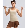 image:imageRUNNING GIRL Workout Tank Tops for Women with Built in BraGym Athletic Yoga Tops Tight Square Neck Sleeveless ShirtsNude