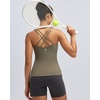 image:imageRUNNING GIRL Workout Tank Tops for Women with Built in BraGym Athletic Yoga Tops Tight Square Neck Sleeveless ShirtsOlive Green