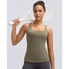 image:imageRUNNING GIRL Workout Tank Tops for Women with Built in BraGym Athletic Yoga Tops Tight Square Neck Sleeveless ShirtsOlive Green