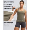 image:imageRUNNING GIRL Workout Tank Tops for Women with Built in BraGym Athletic Yoga Tops Tight Square Neck Sleeveless ShirtsOlive Green
