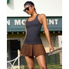 image:imageRUNNING GIRL Workout Tops for WomenRacerback Tank Tops with Built in BrasPadded Sports Bra Yoga Tank Athletic TopsAdark Grey