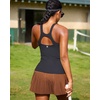 image:imageRUNNING GIRL Workout Tops for WomenRacerback Tank Tops with Built in BrasPadded Sports Bra Yoga Tank Athletic TopsAdark Grey