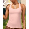 image:imageRUNNING GIRL Workout Tops for WomenRacerback Tank Tops with Built in BrasPadded Sports Bra Yoga Tank Athletic TopsAflush Pink