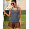 image:imageRUNNING GIRL Workout Tops for WomenRacerback Tank Tops with Built in BrasPadded Sports Bra Yoga Tank Athletic TopsAnavy