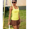 image:imageRUNNING GIRL Workout Tops for WomenRacerback Tank Tops with Built in BrasPadded Sports Bra Yoga Tank Athletic TopsAyellow