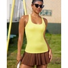 image:imageRUNNING GIRL Workout Tops for WomenRacerback Tank Tops with Built in BrasPadded Sports Bra Yoga Tank Athletic TopsAyellow