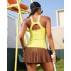 image:imageRUNNING GIRL Workout Tops for WomenRacerback Tank Tops with Built in BrasPadded Sports Bra Yoga Tank Athletic TopsAyellow