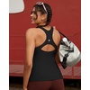 image:imageRUNNING GIRL Workout Tops for WomenRacerback Tank Tops with Built in BrasPadded Sports Bra Yoga Tank Athletic TopsDblack