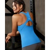 image:imageRUNNING GIRL Workout Tops for WomenRacerback Tank Tops with Built in BrasPadded Sports Bra Yoga Tank Athletic TopsDbright Blue