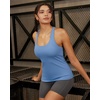 image:imageRUNNING GIRL Workout Tops for WomenRacerback Tank Tops with Built in BrasPadded Sports Bra Yoga Tank Athletic TopsDlight Blue