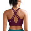 image:imageRUNNING GIRL Sports Bra for Women High Support Molded Cup High Impact Sports Bras with Sewn in Pads Strappy Running BraDeep Purple