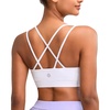 image:imageRUNNING GIRL Sports Bras for Women High SupportCrissCross Back Strappy Bra Moulded Cup High Impact Workout Crop TopsAwhite