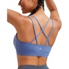 image:imageRUNNING GIRL Sports Bras for Women High SupportCrissCross Back Strappy Bra Moulded Cup High Impact Workout Crop TopsAwild Indigo