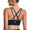 image:imageRUNNING GIRL Sports Bras for WomenCrissCross Back Padded Strappy Sports Bras Medium Support Workout Bra Push upWX3049 Black XXL