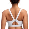image:imageRUNNING GIRL Sports Bras for WomenLight Impact Molded Cup Strap Sports Bra with Sewn in PadsBest for AC CupBwhite