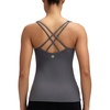 image:imageRUNNING GIRL Workout Tank Tops for Women with Built in BraGym Athletic Yoga Tops Tight Square Neck Sleeveless ShirtsDeep Grey