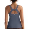 image:imageRUNNING GIRL Workout Tops for WomenRacerback Tank Tops with Built in BrasPadded Sports Bra Yoga Tank Athletic TopsAnavy