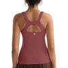 image:imageRUNNING GIRL Workout Tops for WomenRacerback Tank Tops with Built in BrasPadded Sports Bra Yoga Tank Athletic TopsAtaupe