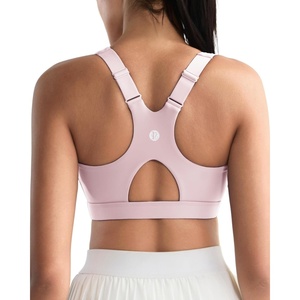 image:imageRUNNING GIRL High Impact Sports Bras for Women Racerback Adjustable Straps Sports Bras for Women with Sewn in PadsWX3106PinkL