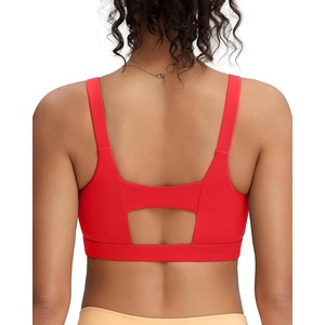 image:imageRUNNING GIRL Sports Bra for Women High Support Molded Cup Supportive High Impact Sports Bras with Sewn in PadsAdeep Red