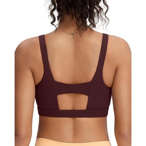 image:imageRUNNING GIRL Sports Bra for Women High Support Molded Cup Supportive High Impact Sports Bras with Sewn in PadsAmaroon