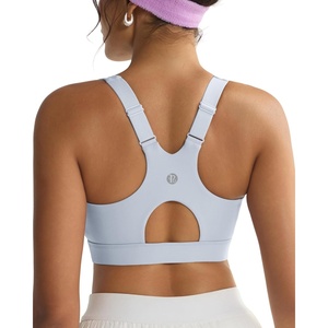 image:imageRUNNING GIRL Sports Bra for WomenAdjustable Straps Sports Bras High Support Sports Bra with Sewn in Pads3100GreyXXL
