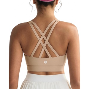 image:imageRUNNING GIRL Sports Bra for WomenMolded Cup Strappy Running High Impact Sports Bra with Sewn in PadsAnude