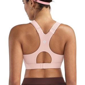 image:imageRUNNING GIRL Sports Bras for Women High Support Adjustable Straps High Impact Racerback Bra with Hook Closure Molded CupAflush Pink