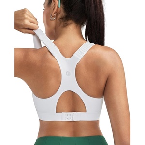 image:imageRUNNING GIRL Sports Bras for Women High Support Adjustable Straps High Impact Racerback Bra with Hook Closure Molded CupAwhite