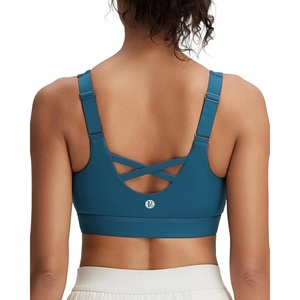 image:imageRUNNING GIRL Sports Bras for Women High Support Adjustable Straps High Impact Sports Bras with Sewn in Pads Workout BraNavy