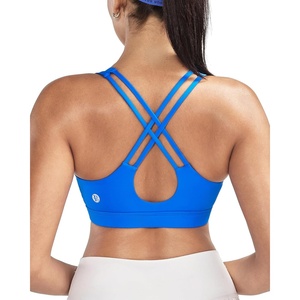 image:imageRUNNING GIRL Sports Bras for Women High Support Molded Cup High Impact Sports Bras with Sewn in Pads Workout Yoga BraCsparkle Blue