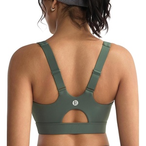 image:imageRUNNING GIRL Sports Bras for Women High SupportAdjustable Strap Molded Cup Sports Bra with Swen PadsDark Green