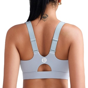 image:imageRUNNING GIRL Sports Bras for Women High SupportAdjustable Strap Molded Cup Sports Bra with Swen PadsGrey