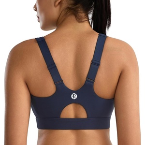 image:imageRUNNING GIRL Sports Bras for Women High SupportAdjustable Strap Molded Cup Sports Bra with Swen PadsNavy Blue