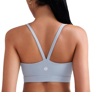 image:imageRUNNING GIRL Sports Bras for WomenLight Impact Molded Cup Strap Sports Bra with Sewn in PadsBest for AC CupAgrey