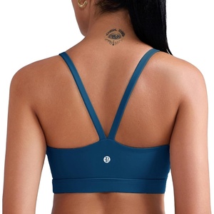image:imageRUNNING GIRL Sports Bras for WomenLight Impact Molded Cup Strap Sports Bra with Sewn in PadsBest for AC CupAnavy Blue