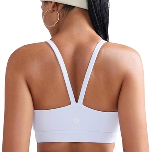 image:imageRUNNING GIRL Sports Bras for WomenLight Impact Molded Cup Strap Sports Bra with Sewn in PadsBest for AC CupAwhite